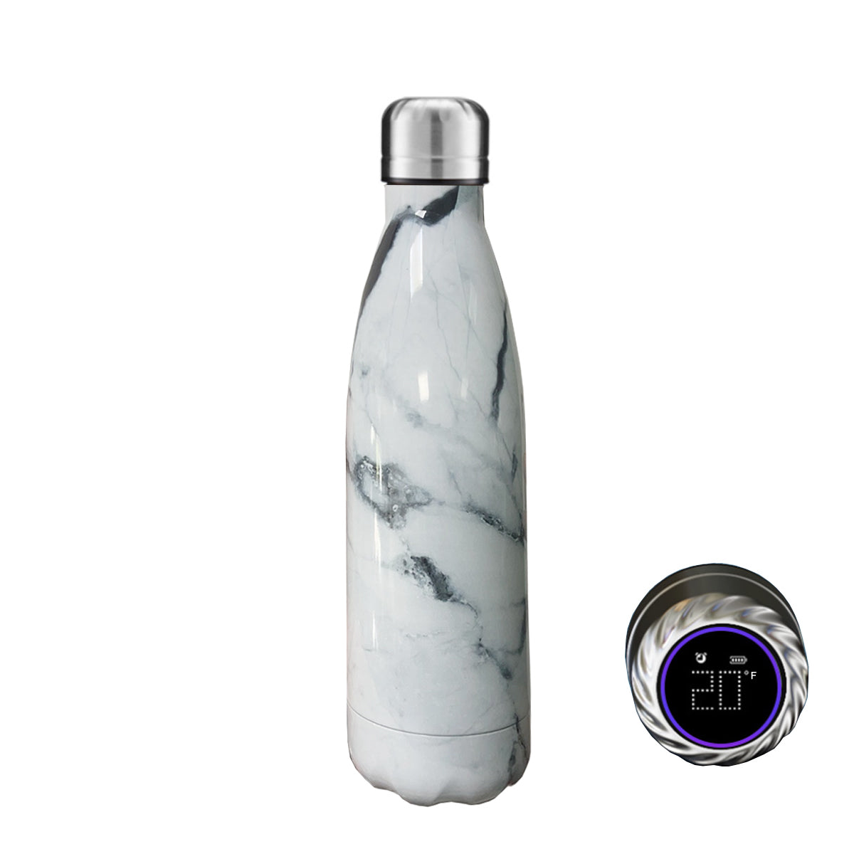 Aquaala UV Water Bottle With Temp Cap by VistaShops