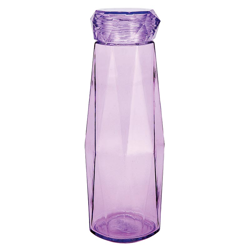 Lavender Faceted Glass Diamond Water Bottle | 16 oz by The Bullish Store