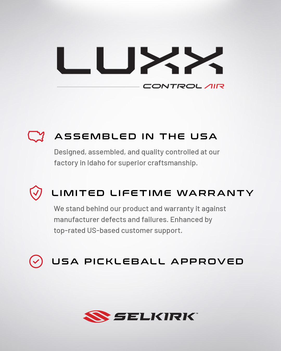 LUXX Control Air Invikta by Selkirk Sport